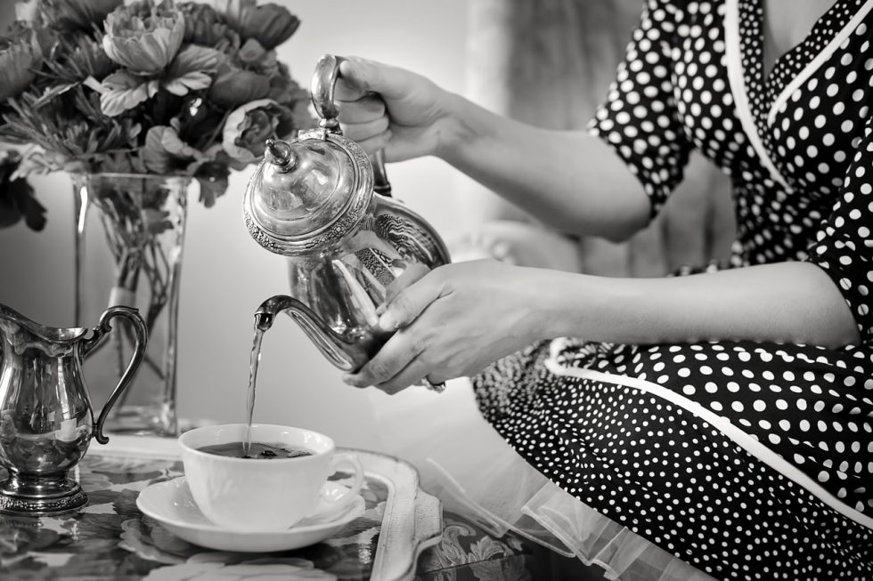 tea-party-black-and-white-photography